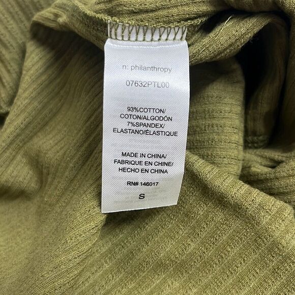 Revolve n:Philanthropy Ribbed Bodysuit Olive Green Square Neck Thong NWT Small - Picture 8 of 11